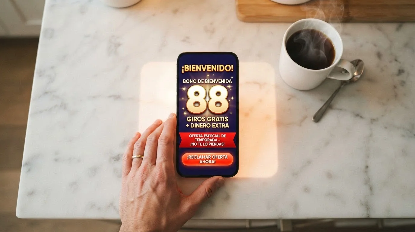 Página de registro de 888casino con el contador de 88 giros gratis destacado en la pantalla de bienvenida